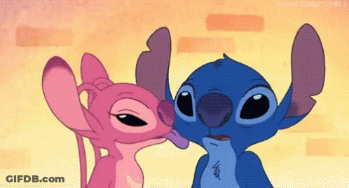Pixel Art Stitch Holding Snowball In Mouth GIF