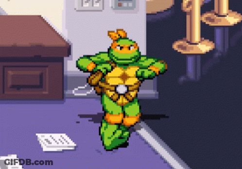 Pixel Art Teenage Mutant Ninja Turtle GIF