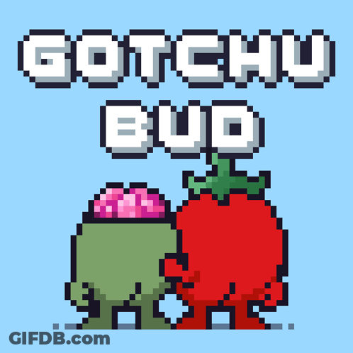 Pixel Art Tomato With Brain Gotchu Bud GIF