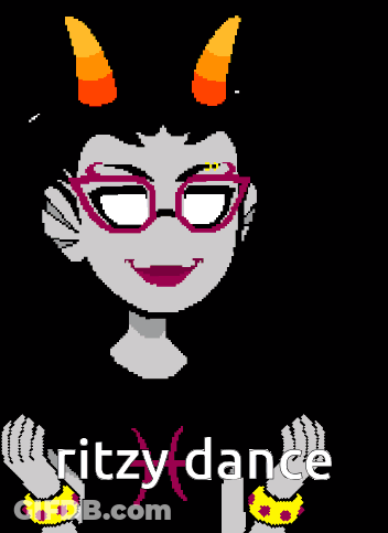 Pixel Art Troll Saying Fitzy Dance GIF