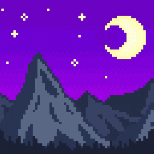 Pixel Art Twinkling Stars GIF