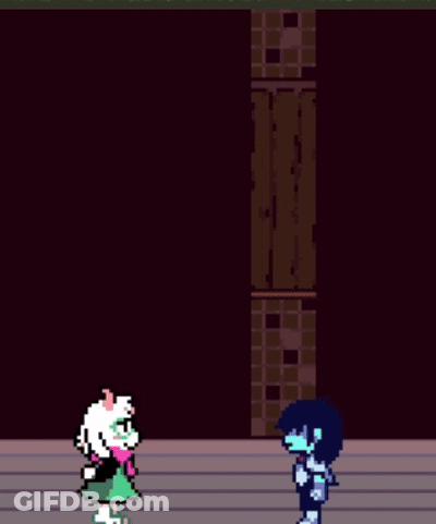 Pixel Art Video Game Character Next To Hanging Object GIF