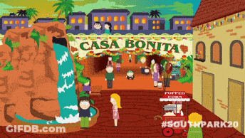 Pixel Art Waterfall Casa Bonita GIF