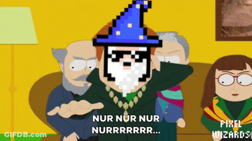 Pixel Art Wizard Nur Nur Nur Nurrrrrrr GIF