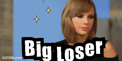 Pixel Art Woman Big Loser GIF