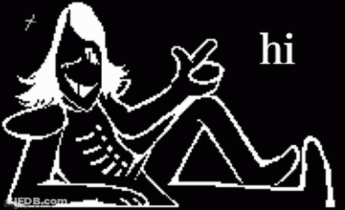 Pixel Art Woman Laying Down Legs Crossed Thumbs Up GIF