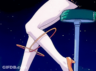 Pixel Art Woman's Legs With Hoops GIF