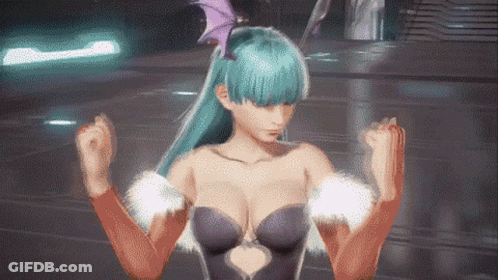 Pixel Art Woman With Blue Hair GIF