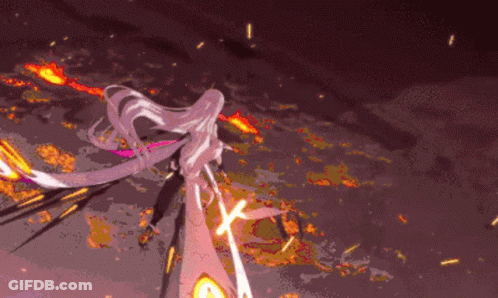 Pixel Art Woman With Long White Hair GIF