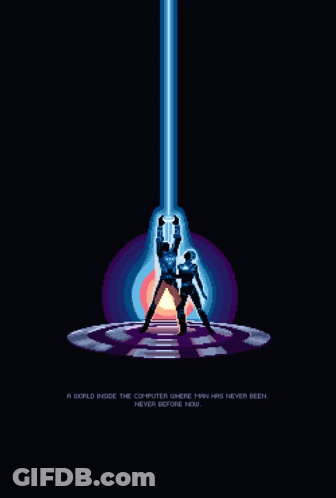 Pixel Art World Inside Computer GIF