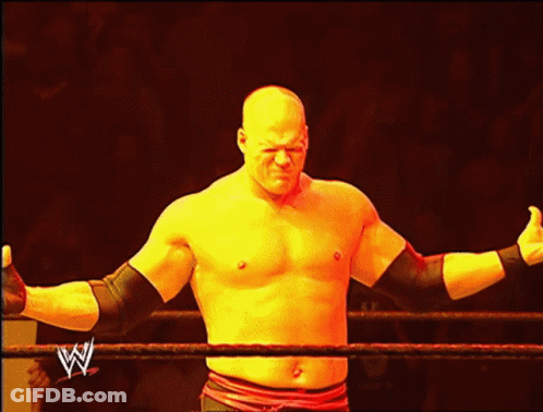 Pixel Art Wrestler With Arms Up GIF