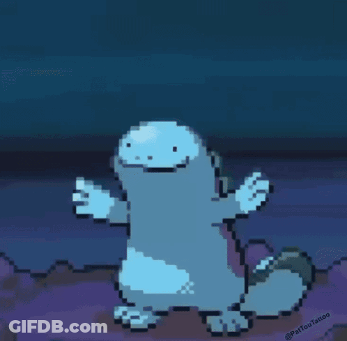 Pixel Art Yellow And Orange Pokemon GIF