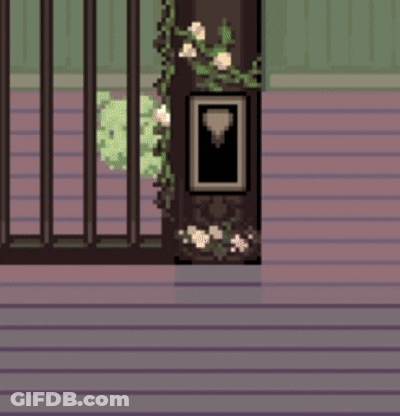 Pixel Art Yellow Fox On Bench By Fence GIF