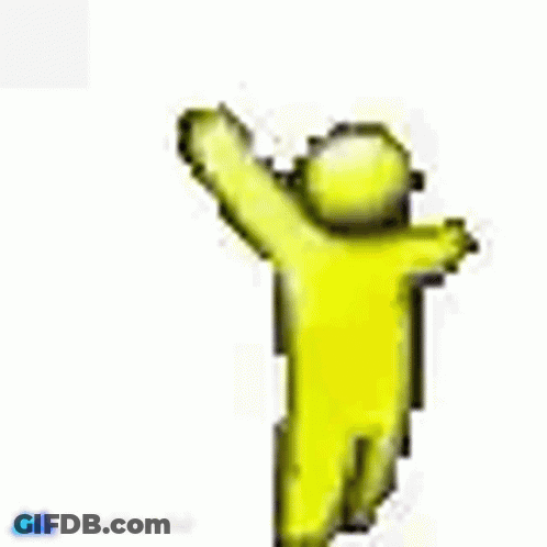 Pixel Art Yellow Person Arms Out GIF
