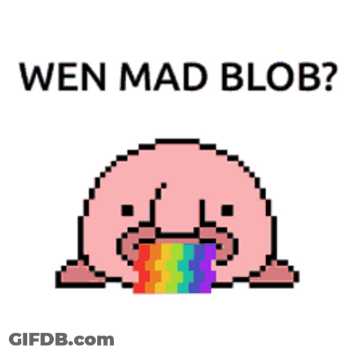 Pixel Blobfish Mad Blob Rainbow GIF