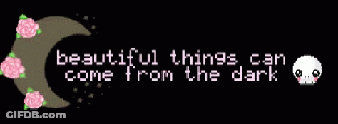 Pixel Crescent Moon Beautiful Things Come From Dark GIF