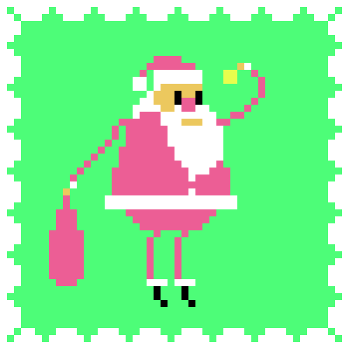 Pixel Dancing Santa Claus GIF