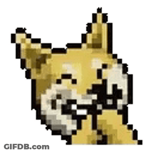 Pixel Dog Laughing GIF