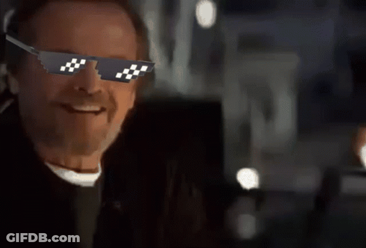 Pixel Glasses Jack Nicholson Yes GIF
