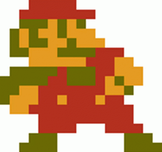 Pixel Mario Lean Back GIF