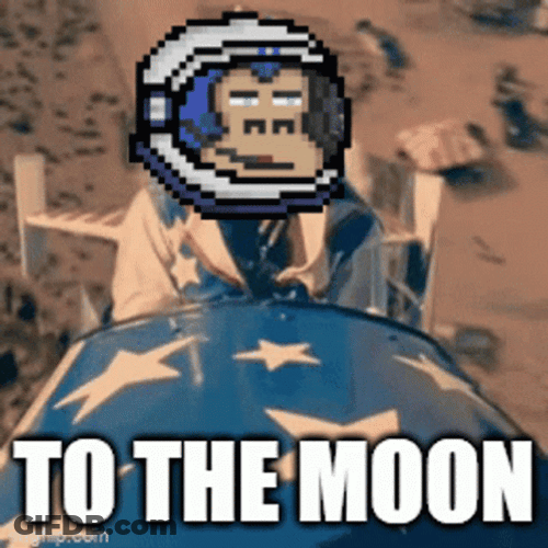 Pixel Monkey Rocket Falling To Earth GIF
