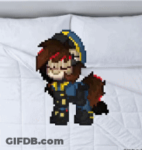 Pixel Pony In Police Uniform GIF