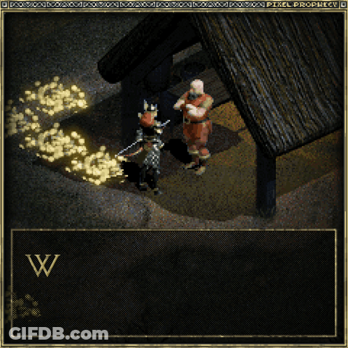 Pixel Prophet Man And Woman In Front Of House GIF