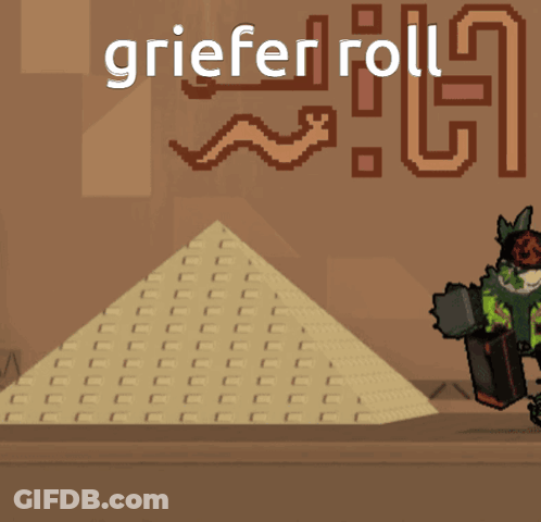Pixel Pyramid With Griefer Roll GIF