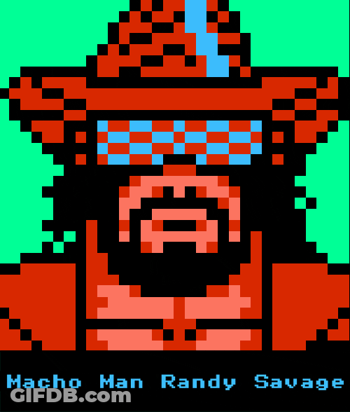 Pixel Randy Macho Man Savage GIF
