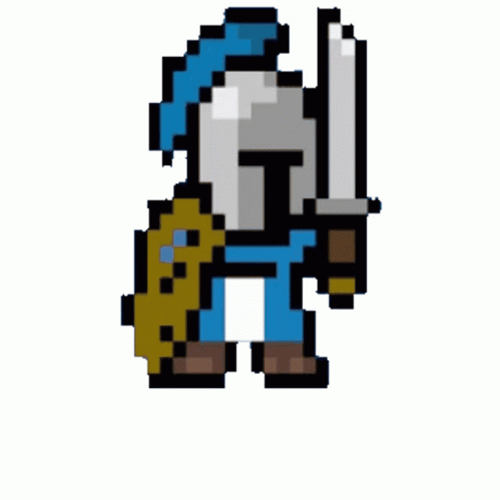 Pixel Shovel Knight Jumping GIF