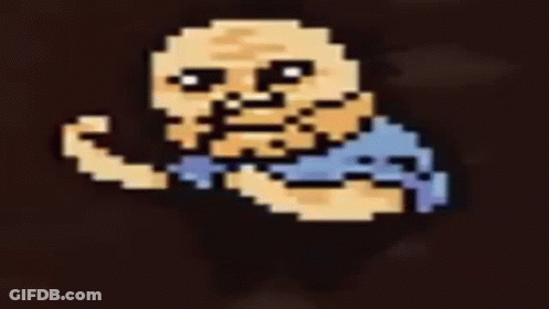 Pixel Skeleton In Blue Shirt GIF