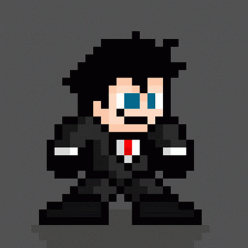 Pixel Smiling Cartoon GIF