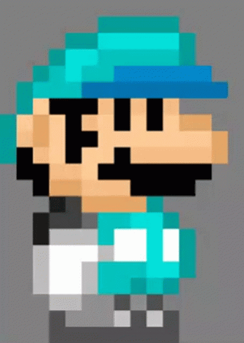 Pixel Super Mario Luigi GIF