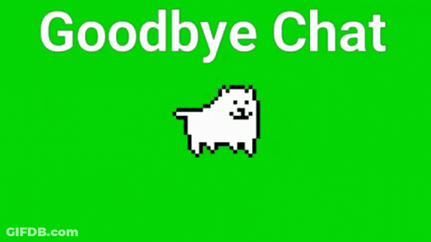 Pixel White Cat Goodbye Chat GIF