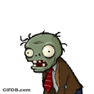 Pixel Zombie With Question Mark GIF