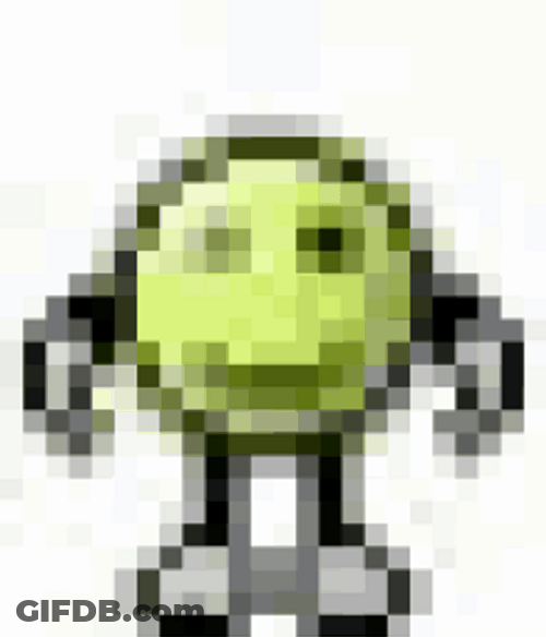 Pixelated And Blurred Dancing Smiley Emoji GIF