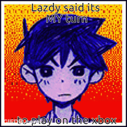 Pixelated Boy Laidy Said It's My Turn To Play On The Xbox GIF
