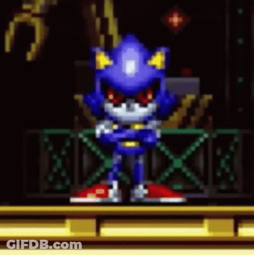 Pixelated Cartoon Metal Sonic GIF