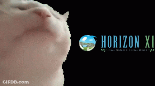 Pixelated Cat With Horizon Xi GIF