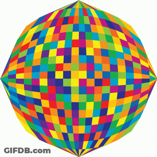 Pixelated Colorful Optical Illusion GIF