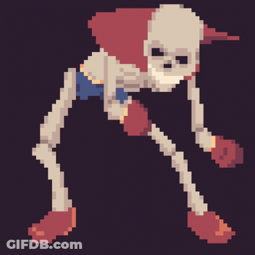 Pixelated Dancing Meme Skeleton GIF