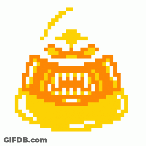Pixelated Devil Candy Corn GIF