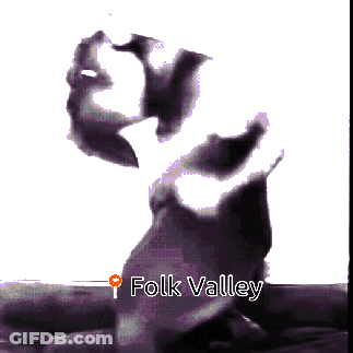 Pixelated Dog Saying Folk Valley GIF