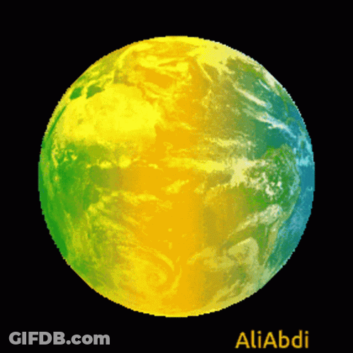 Pixelated Earth With Aliabdi GIF