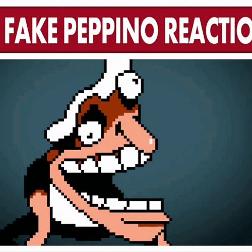 Pixelated Fake Peppino Reaction GIF