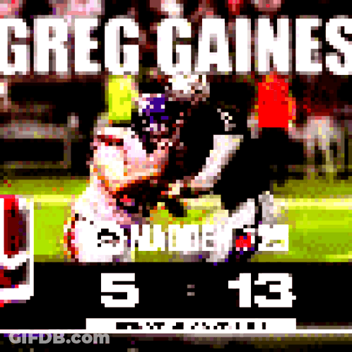Pixelated Football Game With Greg Gaines GIF