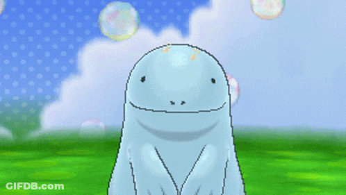 Pixelated Frog With Bubbles GIF