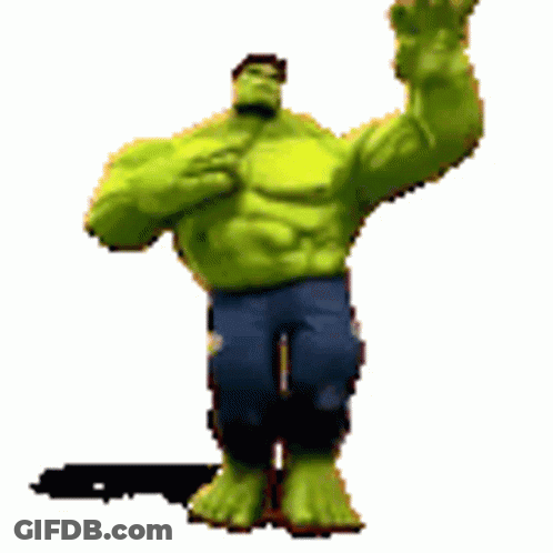 Pixelated Hulk Dancing GIF