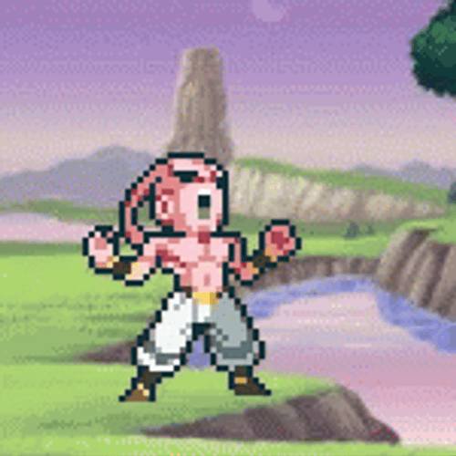Pixelated Kid Buu GIF