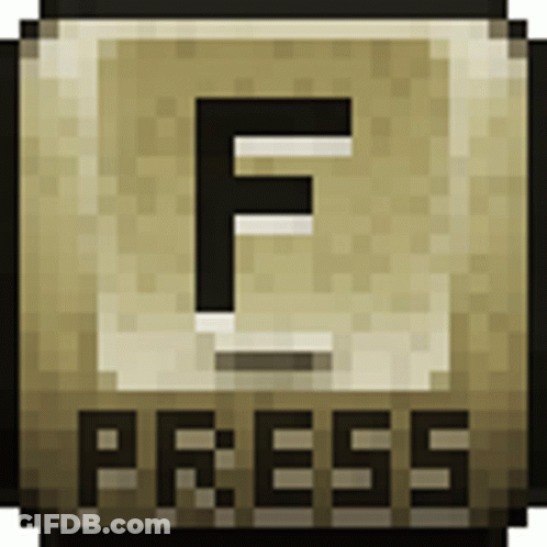 Pixelated Letter F Press GIF